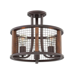 H4823IR Beckett Semi Flush Mount Ceiling Light - Iron Rust