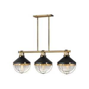 H4846HB Crew Linear Pendant Pendant Light - Heritage Brass