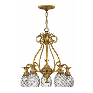 H4885BB Plantation Mid Sized Chandelier Chandelier - Burnished Brass