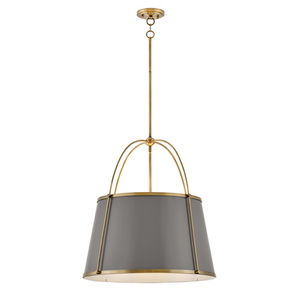 H4895LDB Clarke Drum Pendant Pendant Light - Lacquered Dark Brass