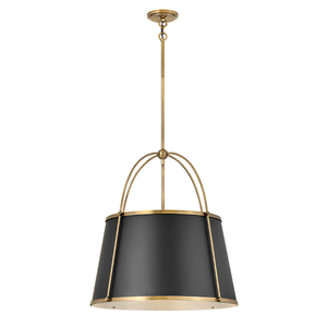 H4895WS Clarke Drum Pendant Pendant Light - Warm Brass