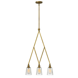 H4933HB Gatsby Linear Pendant Pendant Light - Heritage Brass