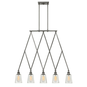 H4935PL Gatsby Linear Pendant Pendant Light - Polished Antique Nickel