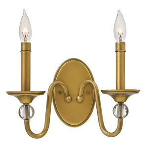 H4952HB Eleanor 2 Bulb Bathroom Lighting - Heritage Brass