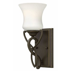 H5000OB Brooke 1 Bulb Wall Sconce - Olde Bronze