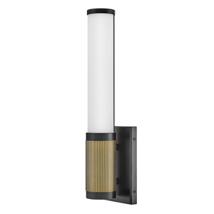 H50060BKLCB Zevi 1 Bulb Wall Sconce - Black / Lacquered Brass