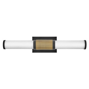 H50062BKLCB Zevi 2 Bulb Bathroom Lighting - Black / Lacquered Brass H50062BKLCB Zevi 2 Bulb Bathroom Lighting - Black / Lacquered Brass