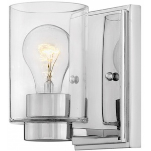 H5050CMCL Miley 1 Bulb Wall Sconce - Chrome / Clear H5050CMCL Miley 1 Bulb Wall Sconce - Chrome / Clear