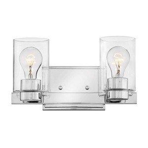 H5052CMCL Miley 2 Bulb Bathroom Lighting - Chrome / Clear H5052CMCL Miley 2 Bulb Bathroom Lighting - Chrome / Clear