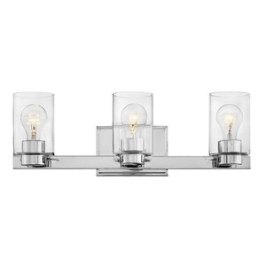 H5053CMCL Miley 3 Bulb Bathroom Lighting - Chrome / Clear H5053CMCL Miley 3 Bulb Bathroom Lighting - Chrome / Clear