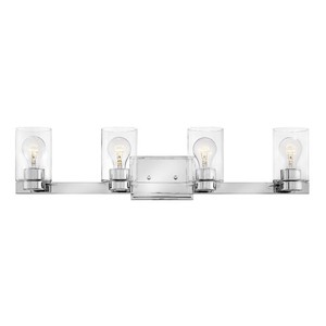 H5054CMCL Miley 4 or More Bulb Bathroom Lighting - Chrome / Clear H5054CMCL Miley 4 or More Bulb Bathroom Lighting - Chrome / Clear