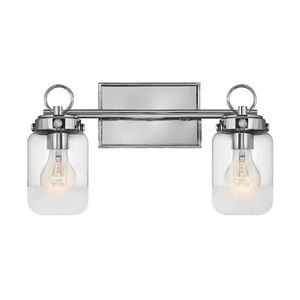 H5062PN Penley 2 Bulb Bathroom Lighting - Polished Nickel