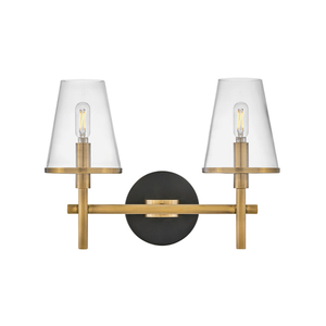 H51082HB Marten 2 Bulb Bathroom Lighting - Heritage Brass