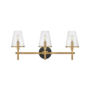 H51083HB Marten 3 Bulb Bathroom Lighting - Heritage Brass