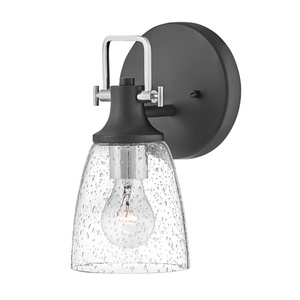 H51270BKCM Easton 1 Bulb Wall Sconce - Black