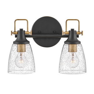 H51272BK Easton 2 Bulb Bathroom Lighting - Black H51272BK Easton 2 Bulb Bathroom Lighting - Black