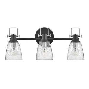 H51273BKCM Easton 3 Bulb Bathroom Lighting - Black H51273BKCM Easton 3 Bulb Bathroom Lighting - Black