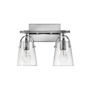 H5132CM Foster 2 Bulb Bathroom Lighting - Chrome