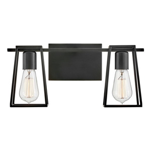 H5162BK Filmore 2 Bulb Bathroom Lighting - Black