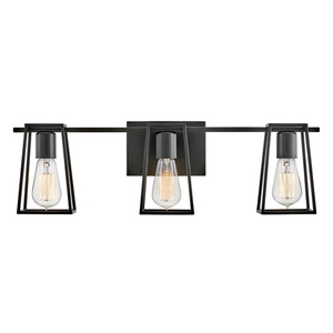 H5163BK Filmore 3 Bulb Bathroom Lighting - Black