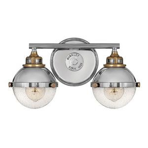 H5172PN Fletcher 2 Bulb Bathroom Lighting - Polished Nickel