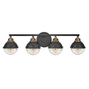 H5174BK Fletcher 4 or More Bulb Bathroom Lighting - Black