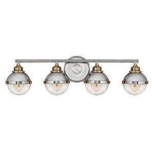 H5174PN Fletcher 4 or More Bulb Bathroom Lighting - Polished Nickel