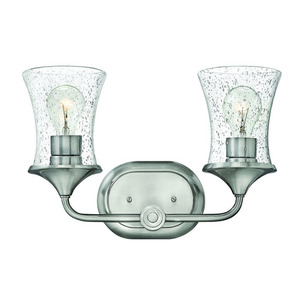 H51802BNCL Thistledown 2 Bulb Bathroom Lighting - Brushed Nickel H51802BNCL Thistledown 2 Bulb Bathroom Lighting - Brushed Nickel