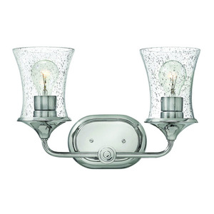 H51802PN Thistledown 2 Bulb Bathroom Lighting - Polished Nickel