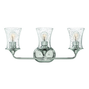 H51803PN Thistledown 3 Bulb Bathroom Lighting - Polished Nickel