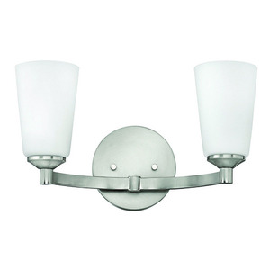 H52232BN Sadie 2 Bulb Bathroom Lighting - Brushed Nickel