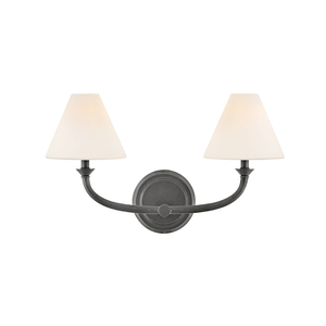 H52492BLBOP Greta 2 Bulb Bathroom Lighting - Blackened Brass