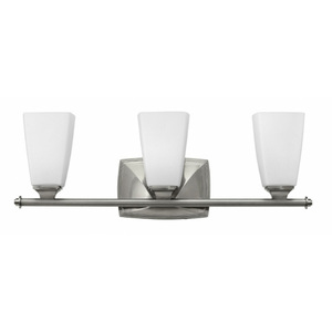 H53013BN Darby 3 Bulb Bathroom Lighting - Brushed Nickel