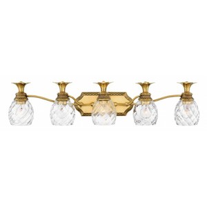 H5315BB Plantation 4 or More Bulb Bathroom Lighting - Burnished Brass