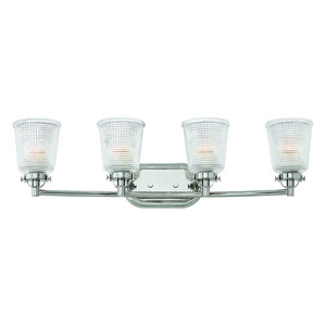 H5354PN La Belle 4 or More Bulb Bathroom Lighting - Polished Nickel
