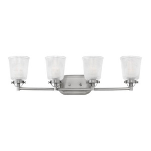 H5354PL La Belle 4 or More Bulb Bathroom Lighting - Polished Antique Nickel