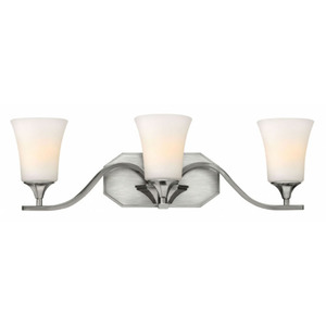 H5363BN Brantley 3 Bulb Bathroom Lighting - Brushed Nickel