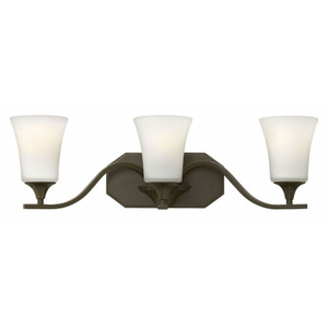 H5363OB Brantley 3 Bulb Bathroom Lighting - Olde Bronze
