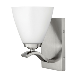 H5370BN Josie 1 Bulb Wall Sconce - Brushed Nickel