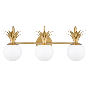 H54153HB Palma 3 Bulb Bathroom Lighting - Heritage Brass