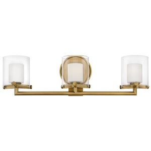 H5493HBLL Rixon 3 Bulb Bathroom Lighting - Heritage Brass