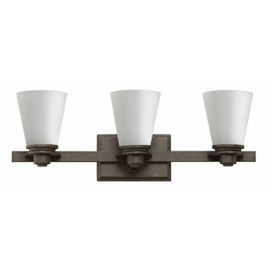 H5553KZGU24 Avon 3 Bulb Bathroom Lighting - Buckeye Bronze