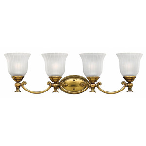 H5584BB Francoise 4 or More Bulb Bathroom Lighting - Burnished Brass