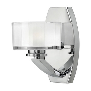 H5590CMLED Meridian 1 Bulb Wall Sconce - Chrome