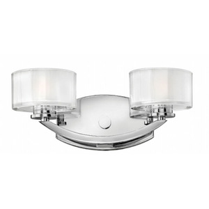 H5592CM Meridian 2 Bulb Bathroom Lighting - Chrome