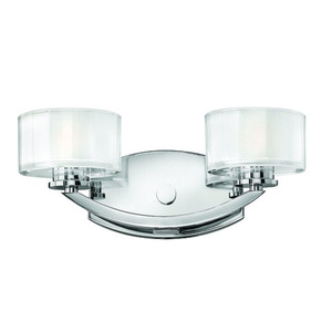 H5592CMLED Meridian 2 Bulb Bathroom Lighting - Chrome