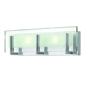 H5652BNLED2 Latitude 2 Bulb Bathroom Lighting - Brushed Nickel H5652BNLED2 Latitude 2 Bulb Bathroom Lighting - Brushed Nickel
