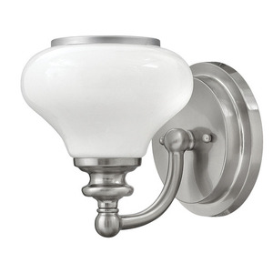 H56550BN Ainsley 1 Bulb Wall Sconce - Brushed Nickel H56550BN Ainsley 1 Bulb Wall Sconce - Brushed Nickel