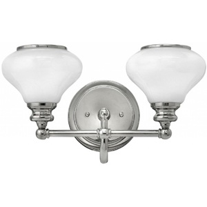 H56552PN Ainsley 2 Bulb Bathroom Lighting - Polished Nickel