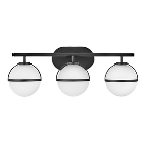 H5663BKLL Hollis 3 Bulb Bathroom Lighting - Black